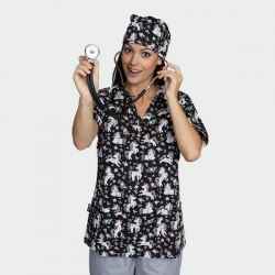 Tunică medicală BAMBINA print Flower Unicorns