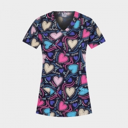 Tunică medicală BAMBINA print Forever Love