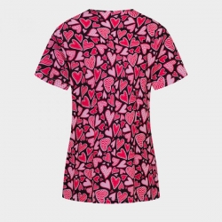Tunică medicală ISABELLA print Pink Hearts