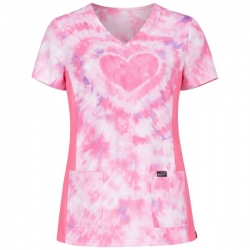 Tunică medicală LITE 370PLM – TDHP Tie Dye Hearts