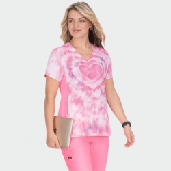 Tunică medicală LITE 370PLM – TDHP Tie Dye Hearts