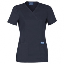 Tunică medicală de damă CHEROKEE WRAP GRI WWE610