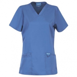 Tunică medicală de damă CHEROKEE V-NECK ALBASTRU DESCHIS WWE620