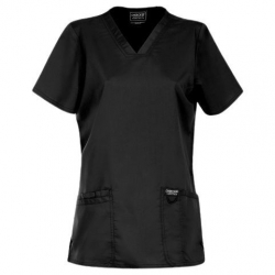 Women's medical tunic CHEROKEE V-NECK BLACK