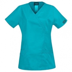 CHEROKEE WRAP PETROL DESCHIS WWE4728 Tunică medicală pentru femei