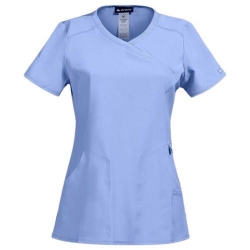 Tunică medicală pentru femei CHEROKEE WRAP ALBASTRU DESCHIS CKE2625A