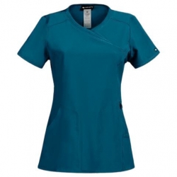 Tunică medicală pentru femei CHEROKEE WRAP PETROL CKE2625A
