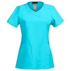 Tunică medicală pentru femei CHEROKEE WRAP TURQUOISE CKE2625A