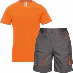 Set de lucru CARGO DM cu pantaloni scurți și tricou portocaliu
