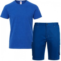 Set de lucru cu pantaloni scurți Melbourne albastru regal și tricou Sunset albastru regal