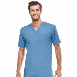 Tunică medicală de lucru pentru bărbați CORE STRETCH WWE4725 / Albastru deschis