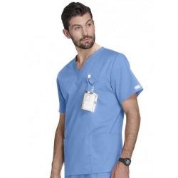 Tunică medicală de lucru pentru bărbați CORE STRETCH WWE4725 / Albastru deschis
