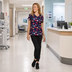 Tunică medicală MELINA imprimeu Lollipops