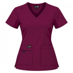 Tunică medicală de lucru BASICS 373 roșu-burgund