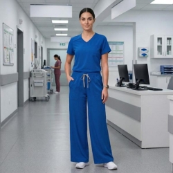 Pantalon medical AURELIA Straight Albastru Regal