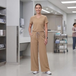 Pantalon medical AURELIA Straight Latte