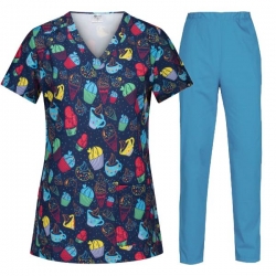 Set de lucru ISABELLA Cupcake cu pantaloni BARISA Albastru Electric