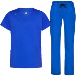 Set medical ANGELICA tunică și pantaloni DANTE Albastru Regal