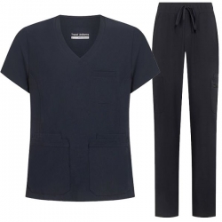 Set medical TP3002 tunică și pantaloni TP4003P Negri