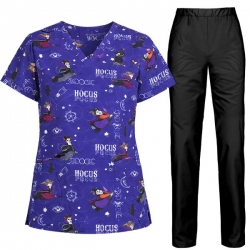 Set medical Hocus Pocus tunică și pantaloni BARISA Negri
