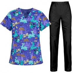 Set medical Alpacalypse și pantaloni BARISA Negri