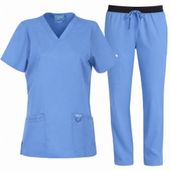 Set medical damă Cherokee Revolution WWE620/WWE105 albastru deschis