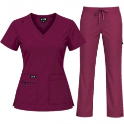 Set medical pentru damă BASICS 373/731 Vișiniu