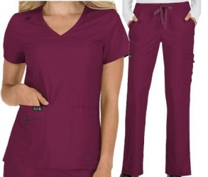 Set medical pentru damă BASICS 373/731 Vișiniu