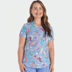 Set medical Axolotls și pantaloni CKE1124 Albastru deschis