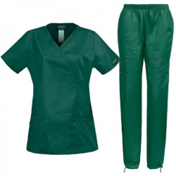 Set medical pentru damă CHEROKEE Core Stretch WWE4728/WWE4005 Verde
